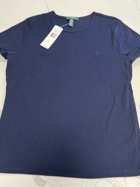 Lauren Ralph Lauren Navy Short Sleeve Crew Tee
